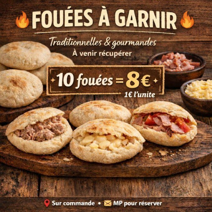 Fouées à garnir (Lot de 10 fouées)